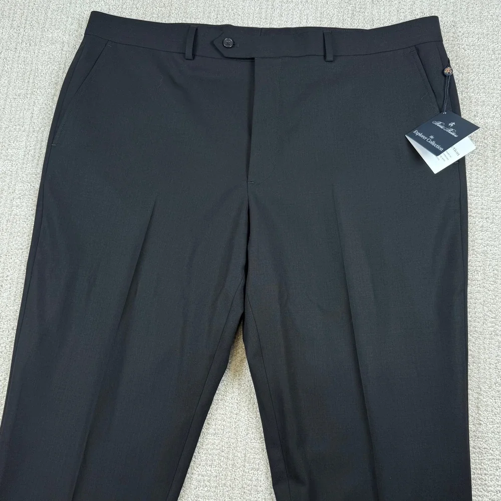 NEW Brooks Brothers Men 46L (40x34) Black Explorer Vitale Barberis Canonico Suit